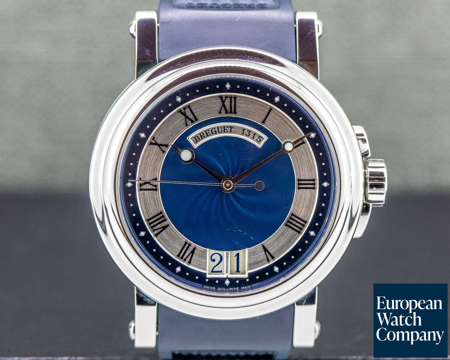 Image of Breguet Marine Big Date Blue Dial SS / Rubber