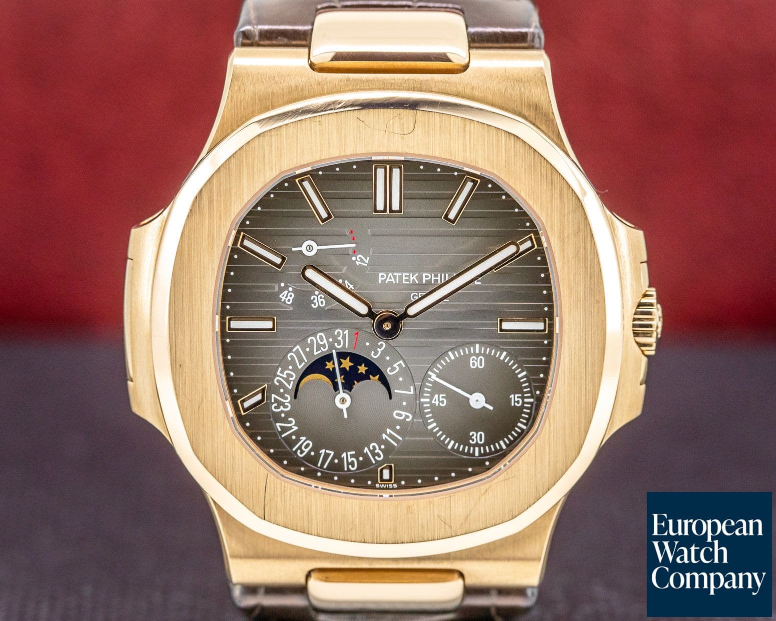 Image of Patek Philippe Jumbo Nautilus Power Reserve Moon 18K Rose Gold
