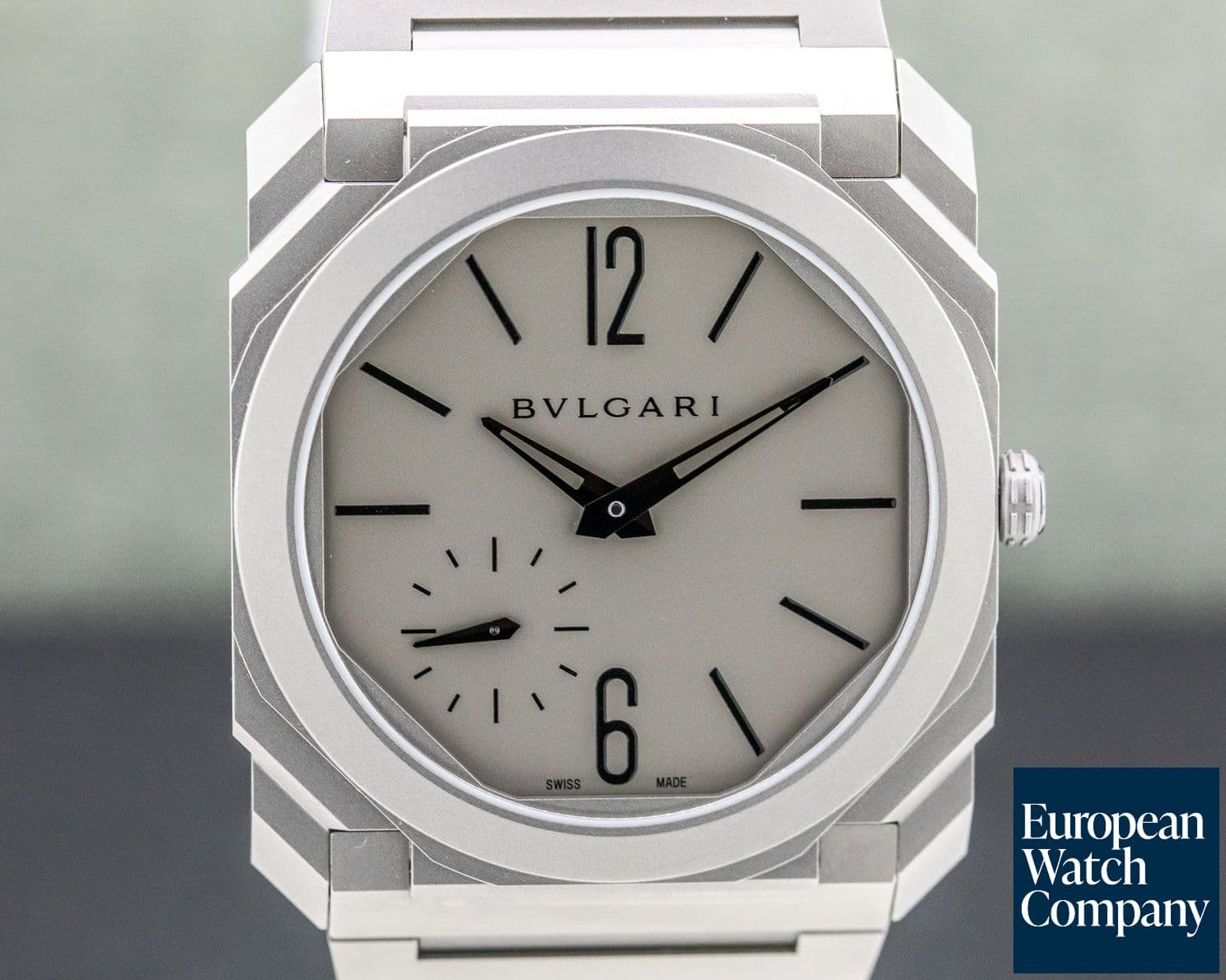 Image of Bulgari Octo Finissimo Titanium Extra Thin Grey / Blue 40MM