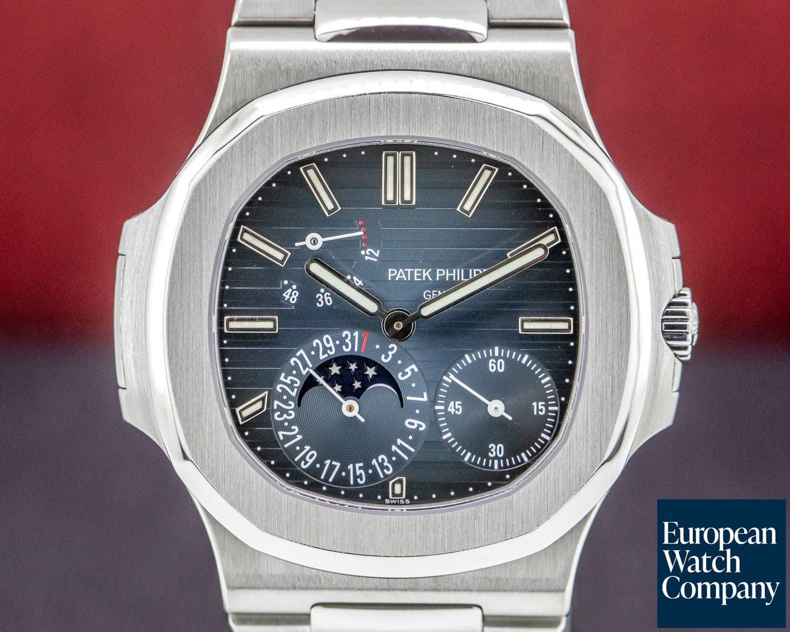 Image of Patek Philippe Jumbo Nautilus Moonphase Power Reserve SS 