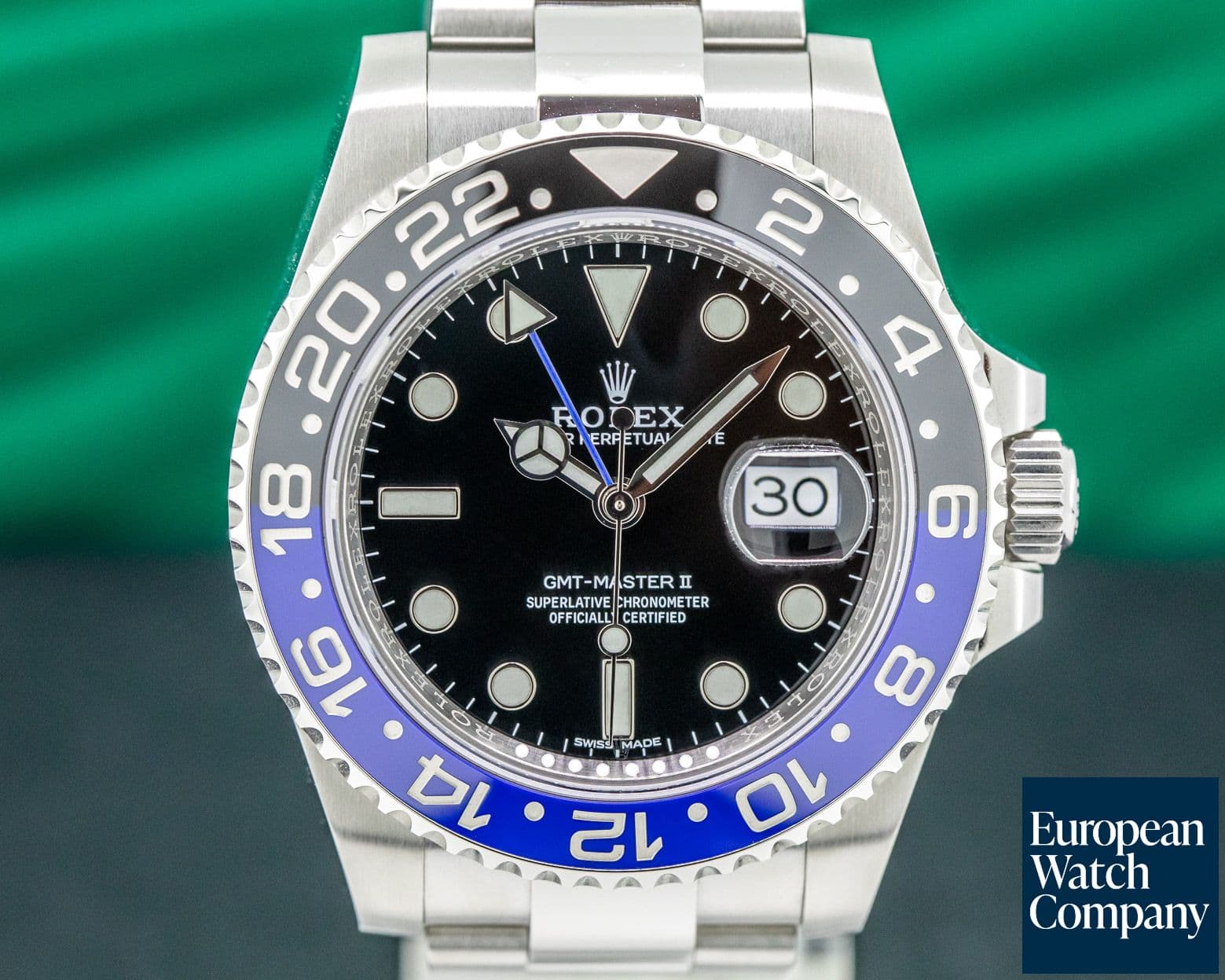 Image of Rolex GMT Master II Ceramic Black & Blue "Batman" SS 