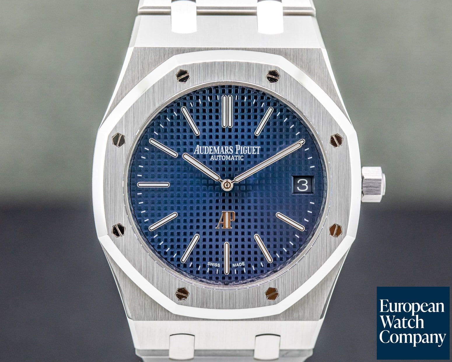 Image of Audemars Piguet Royal Oak Extra Thin Blue Dial SS 15202ST 