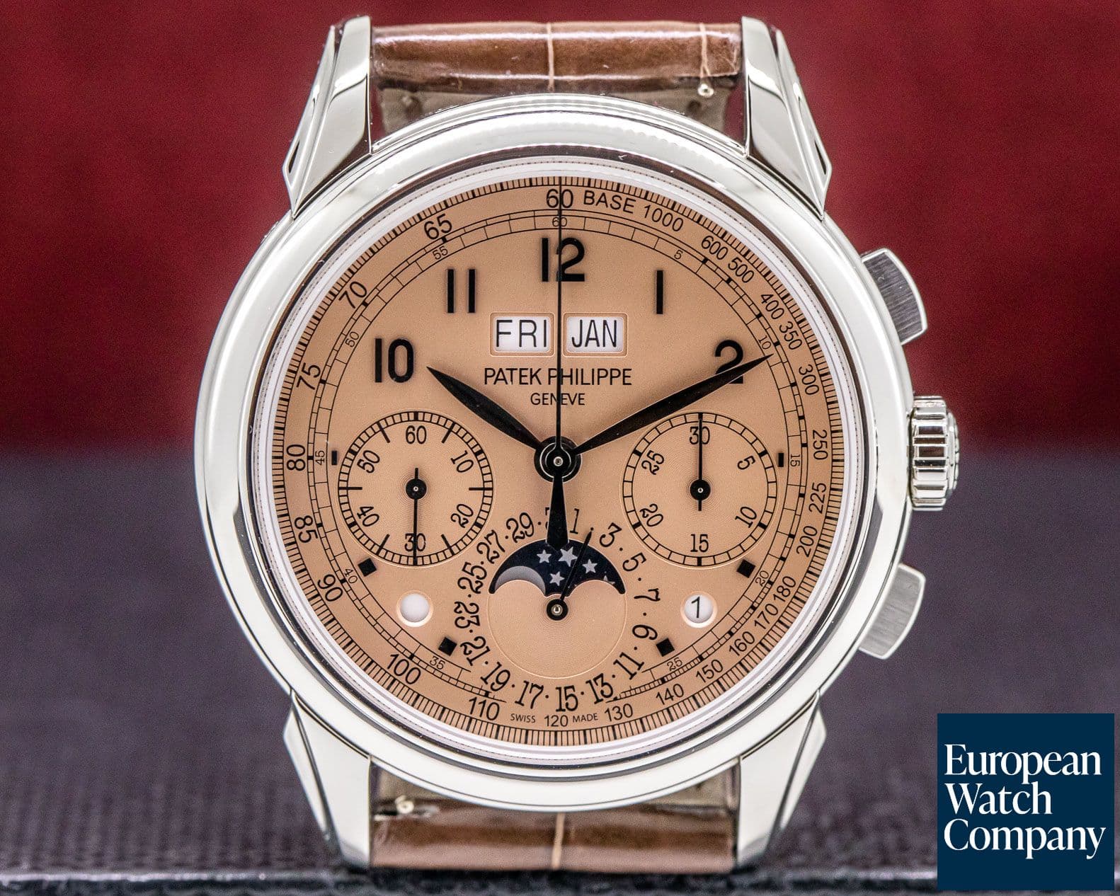 Image of Patek Philippe 5270P Perpetual Calendar Chronograph Platinum Salmon Dial UNWORN