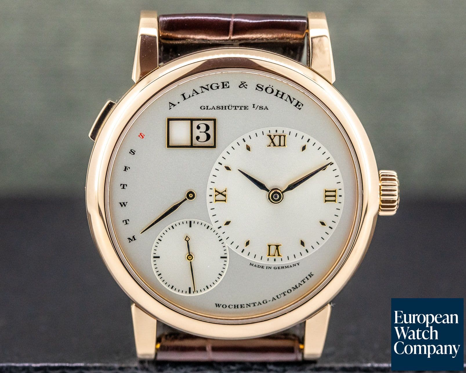 Image of A. Lange and Sohne Lange 1 Daymatic 18K Rose Gold / Deployant Buckle 