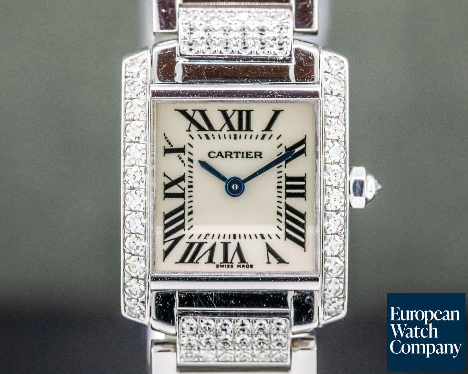 Image of Cartier Tank Francaise Mini Quartz 18K White Gold DIAMONDS