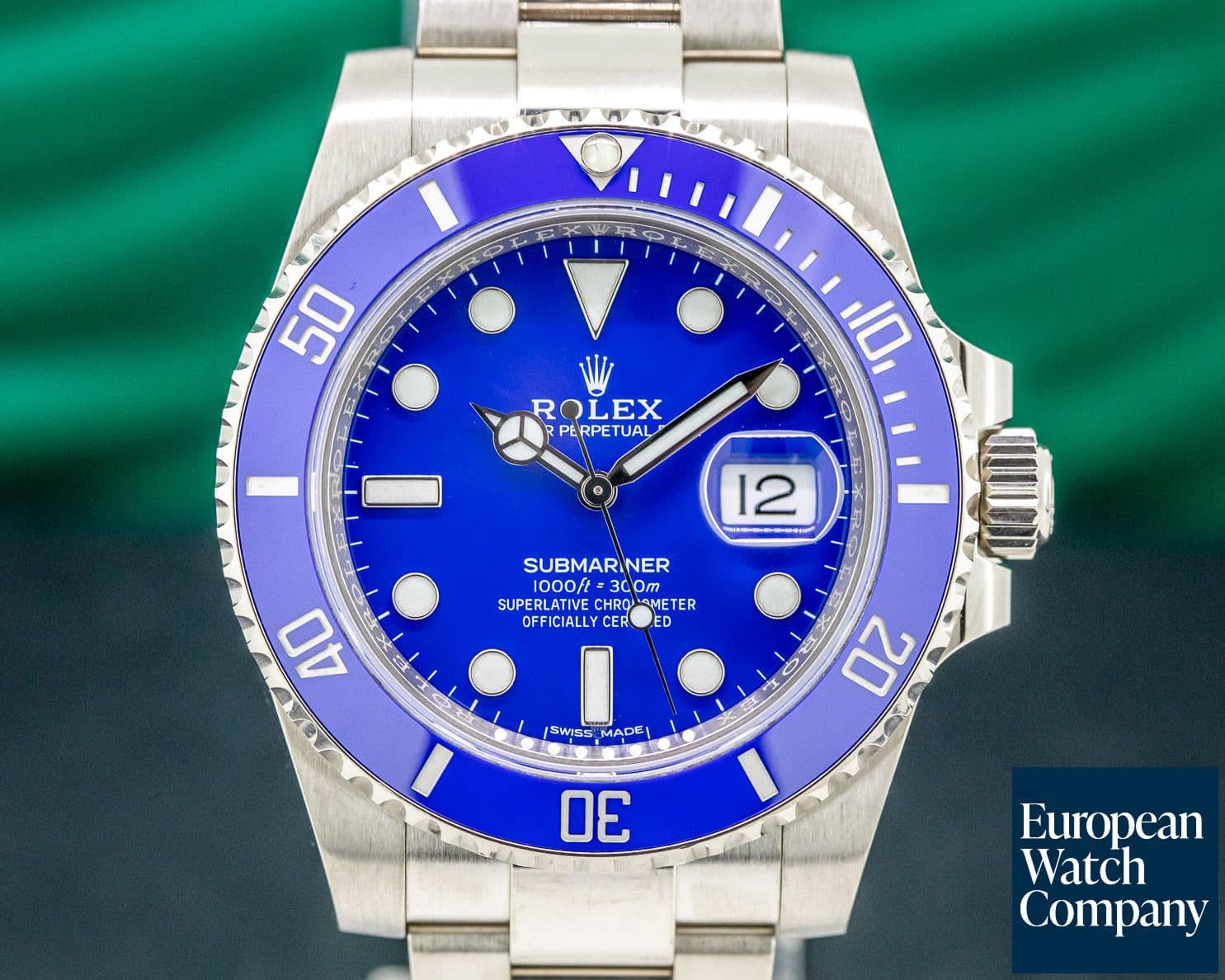 Image of Rolex Submariner 18K White Gold Blue Dial