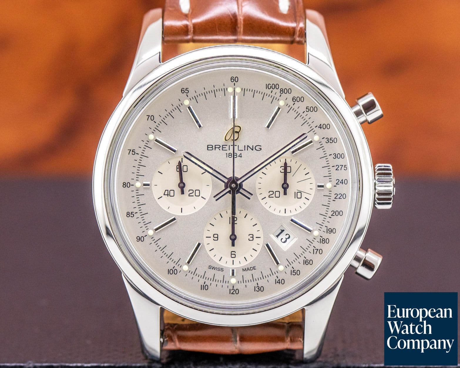 Image of Breitling Transocean Chronograph Limited SS Silver Dial