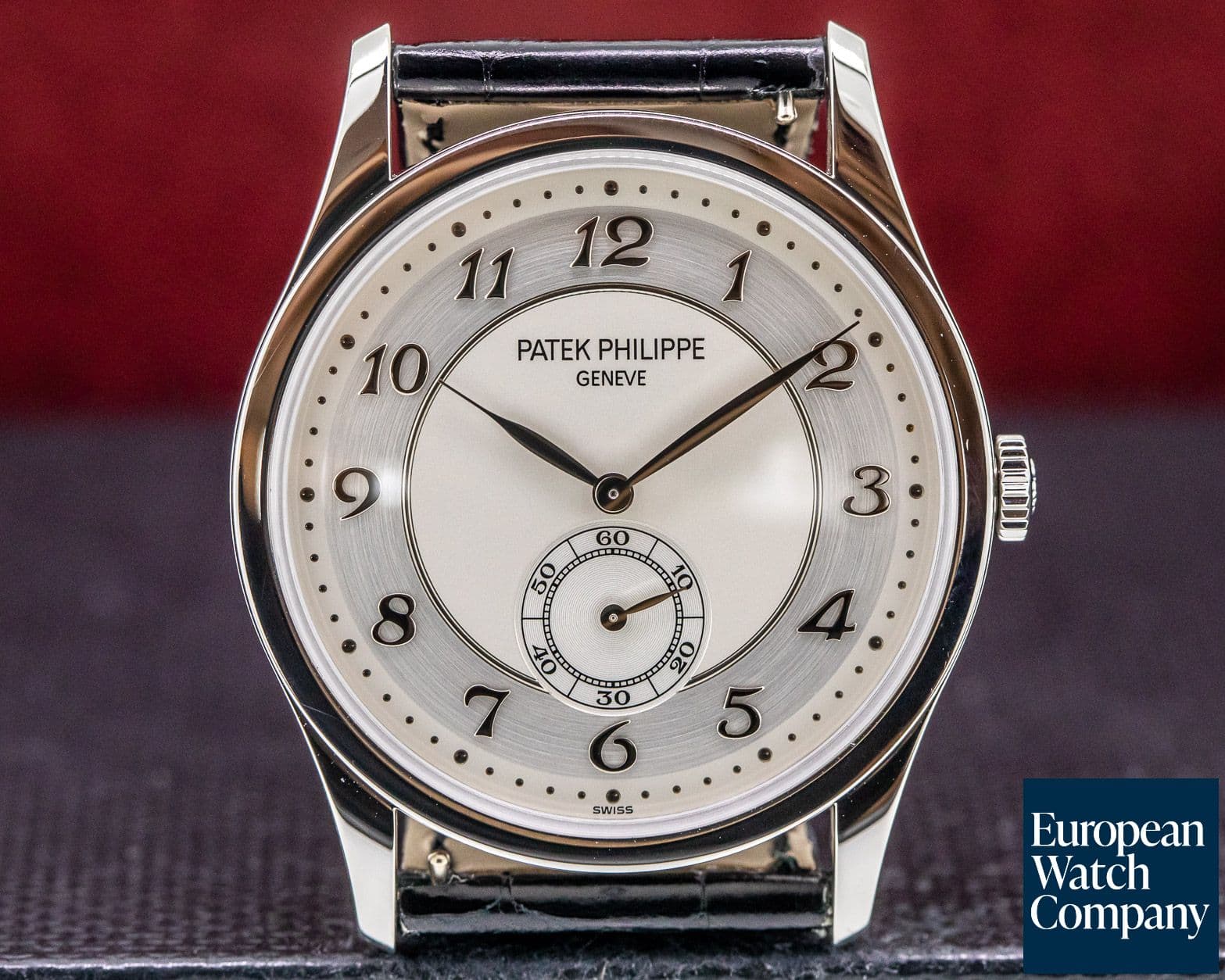 Image of Patek Philippe Calatrava Platinum Silver Dial Arabic Numerals 
