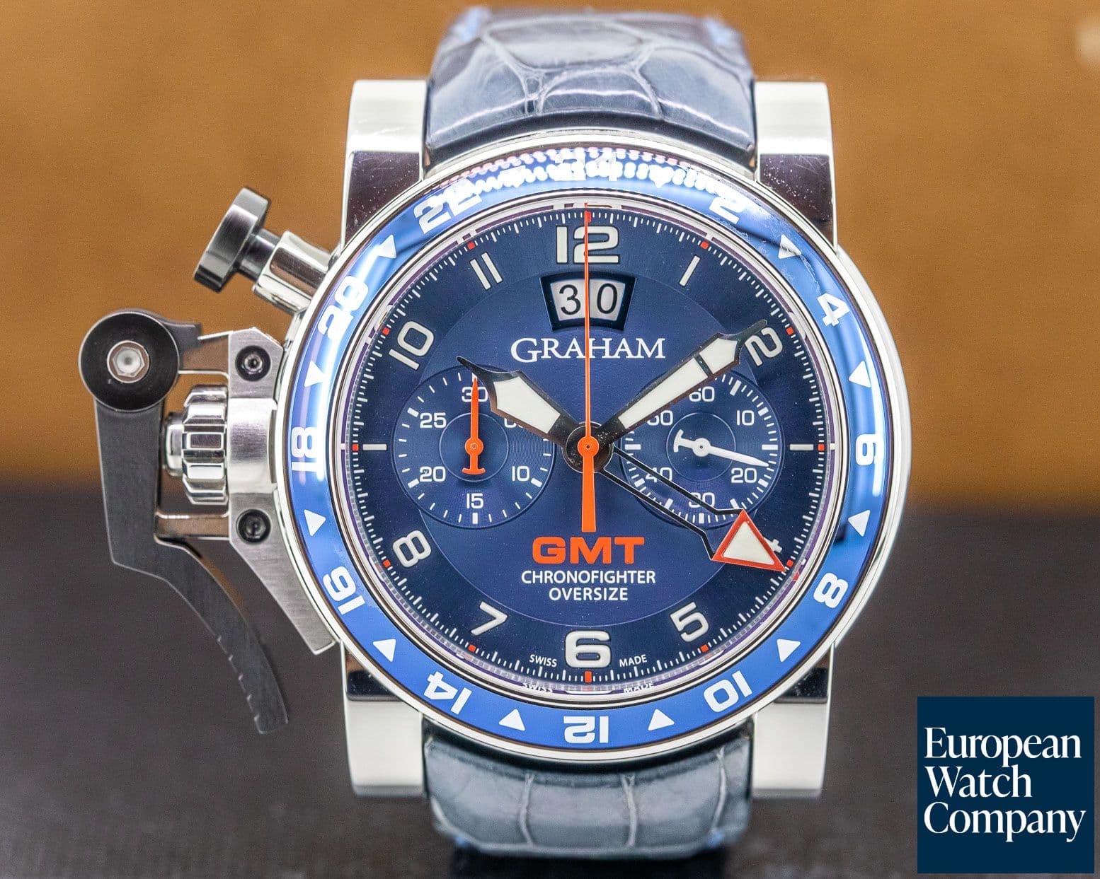 Image of Graham Graham GMT Oversize Chronofighter Big Date Blue 