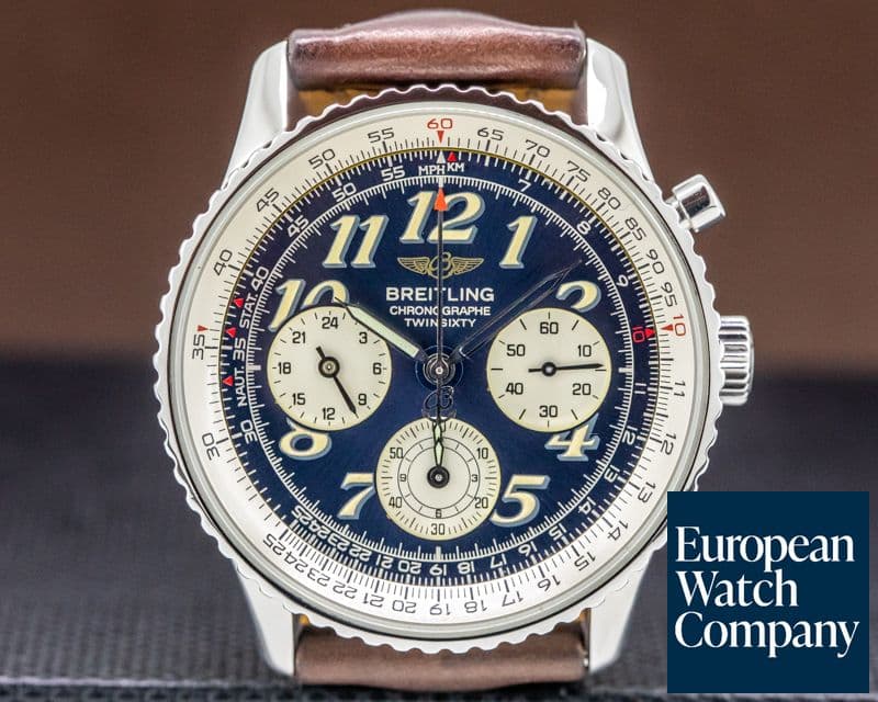 Image of Breitling Navitimer TwinSixty SS Blue Dial 