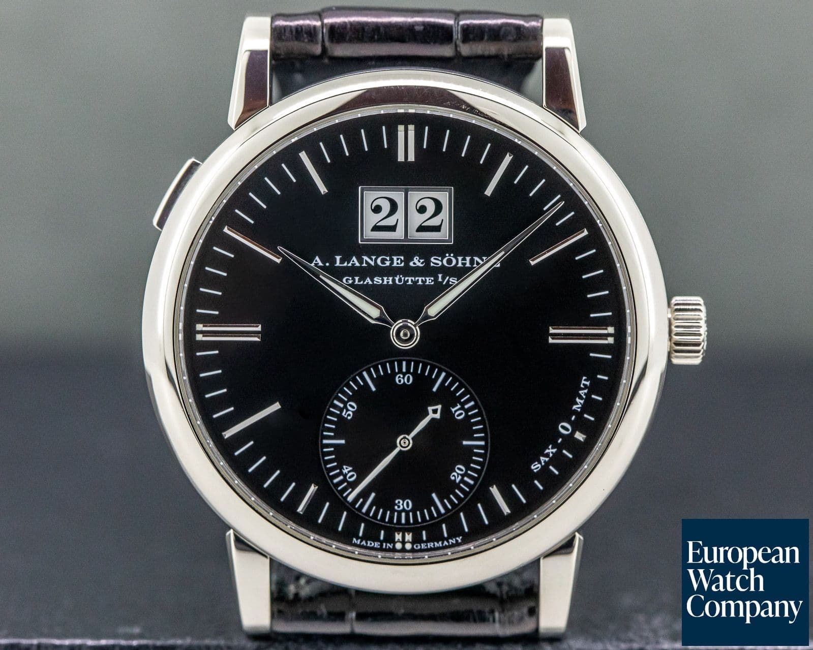 Image of A. Lange and Sohne Langematik Big Date "Sax-O-Mat" Black Dial 18K White Gold