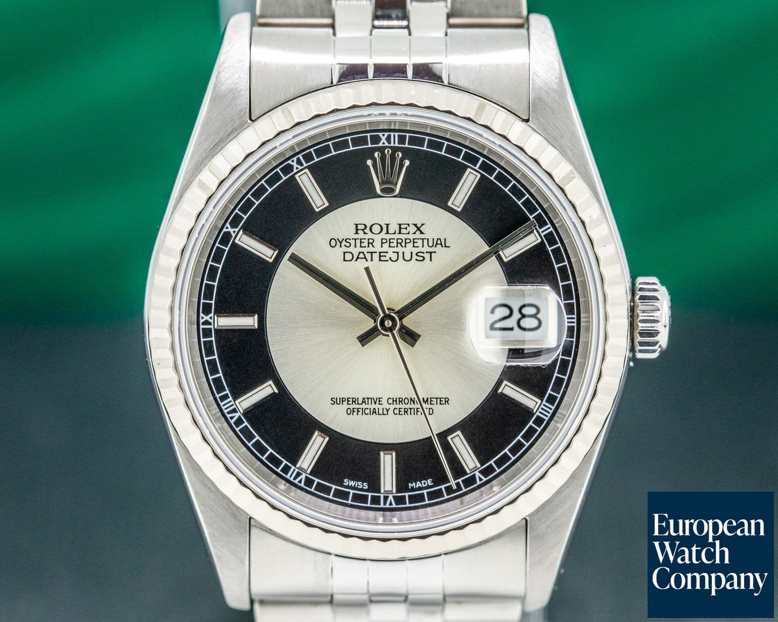 Image of Rolex Datejust SS Silver / Black Dial "Tuxedo"