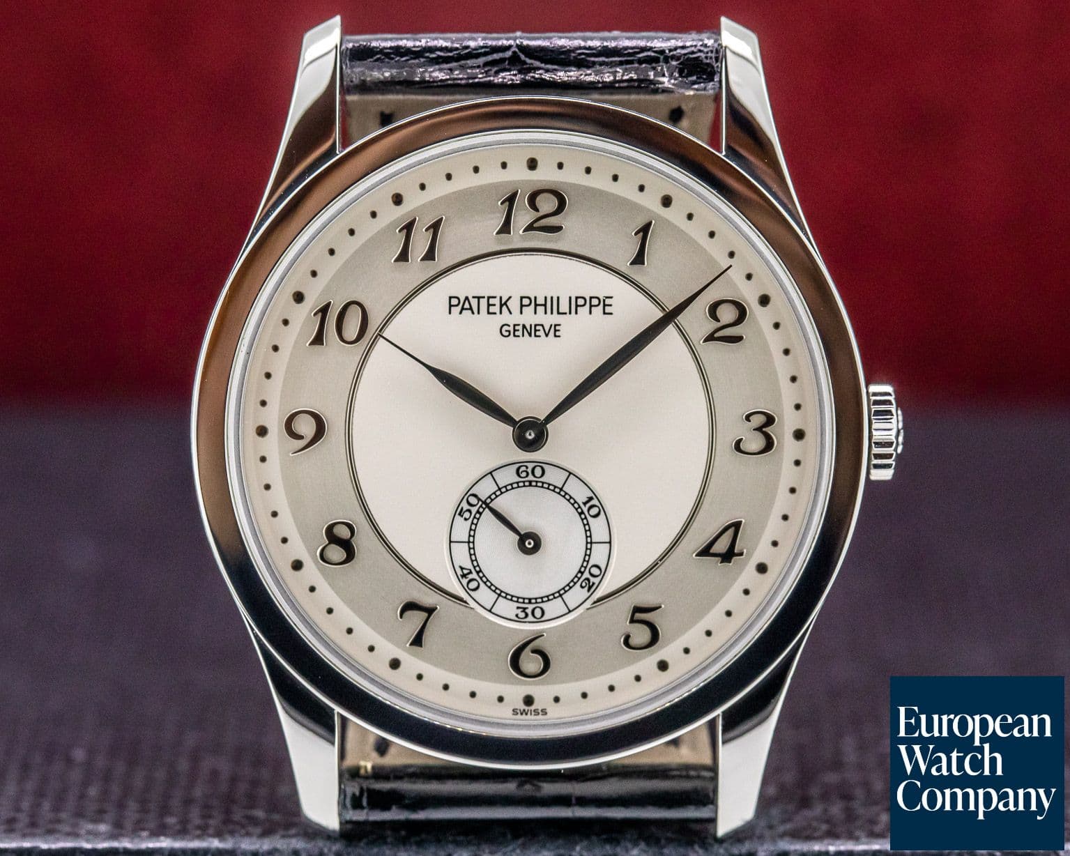 Image of Patek Philippe Calatrava Platinum Silver Dial Arabic Numerals 
