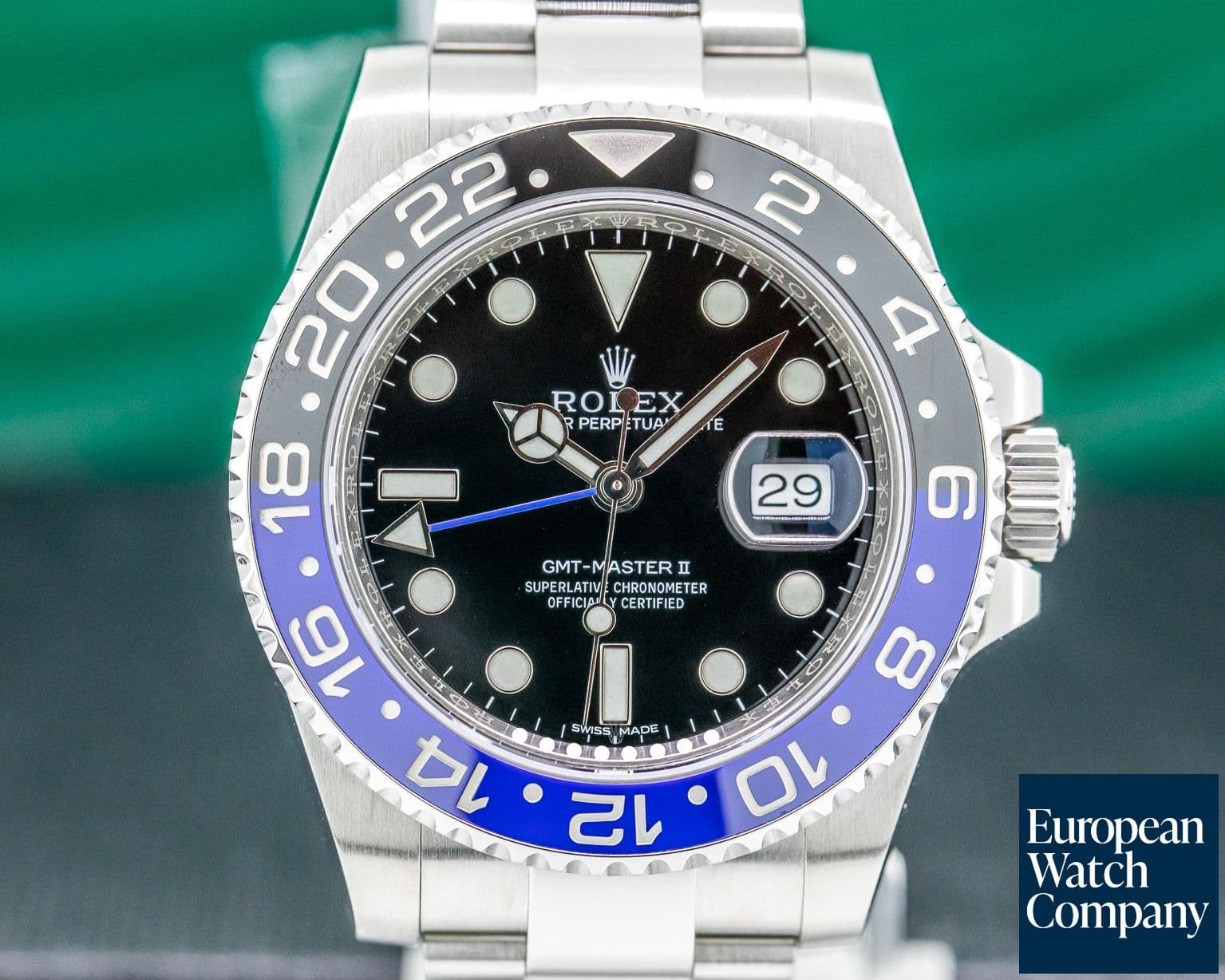 Image of Rolex GMT Master II Ceramic Black & Blue "Batman" SS 