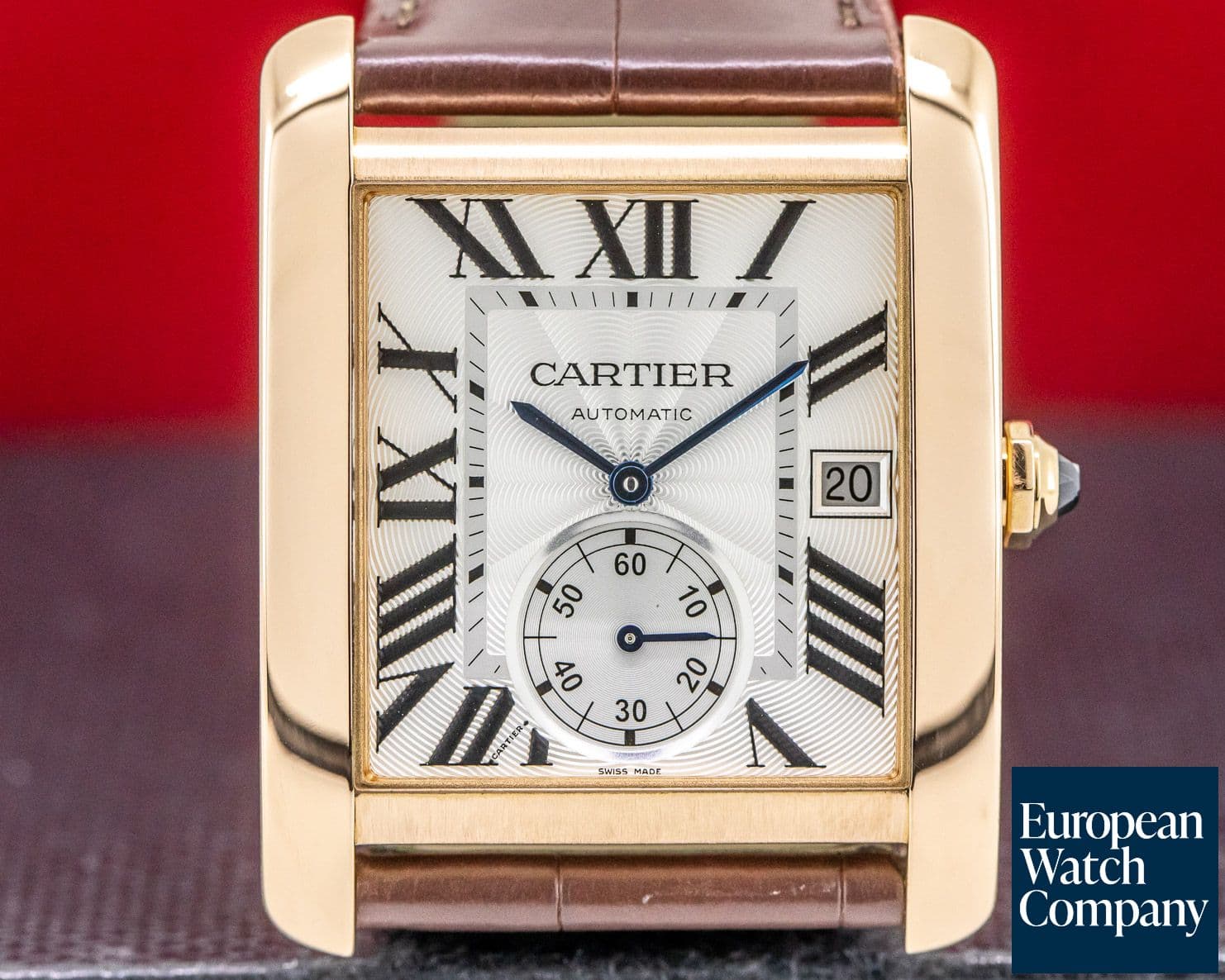 Image of Cartier Tank MC Silver Dial 18k RG Automatic 