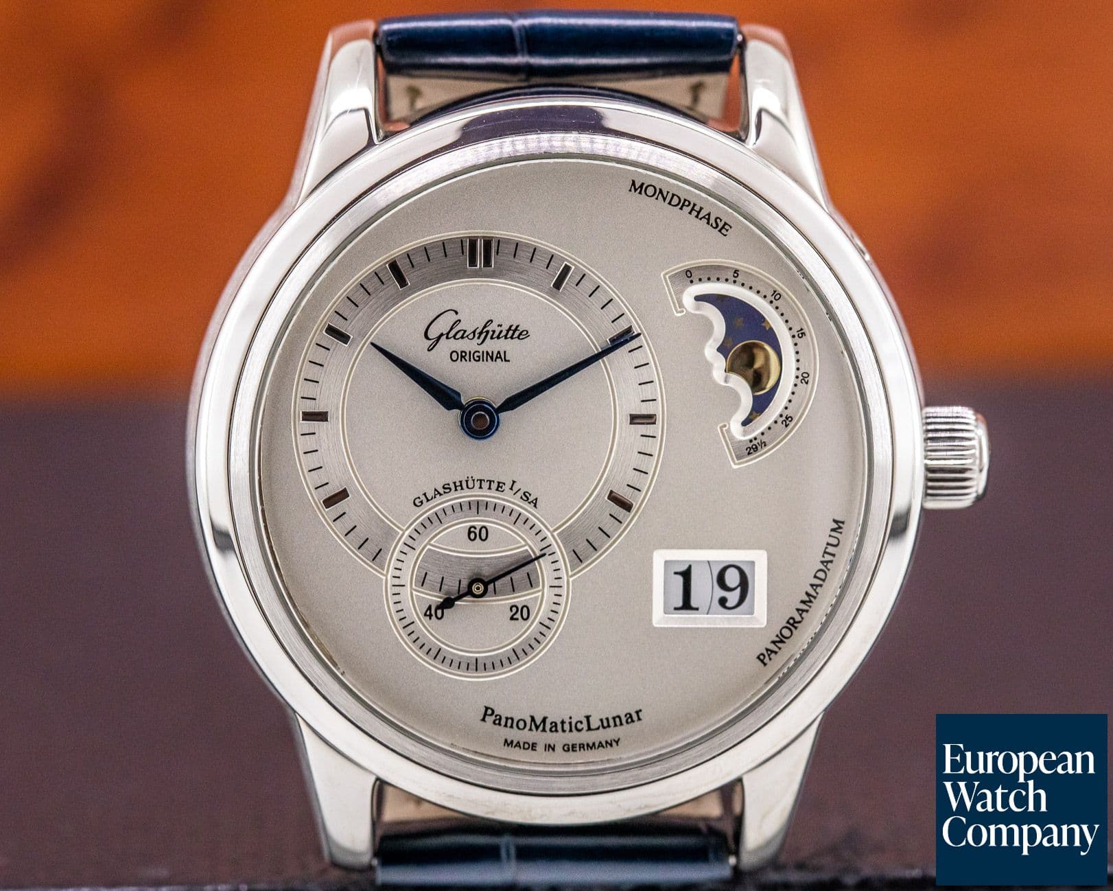 Image of Glashutte Original PanoMaticLunar SS Silver Dial 