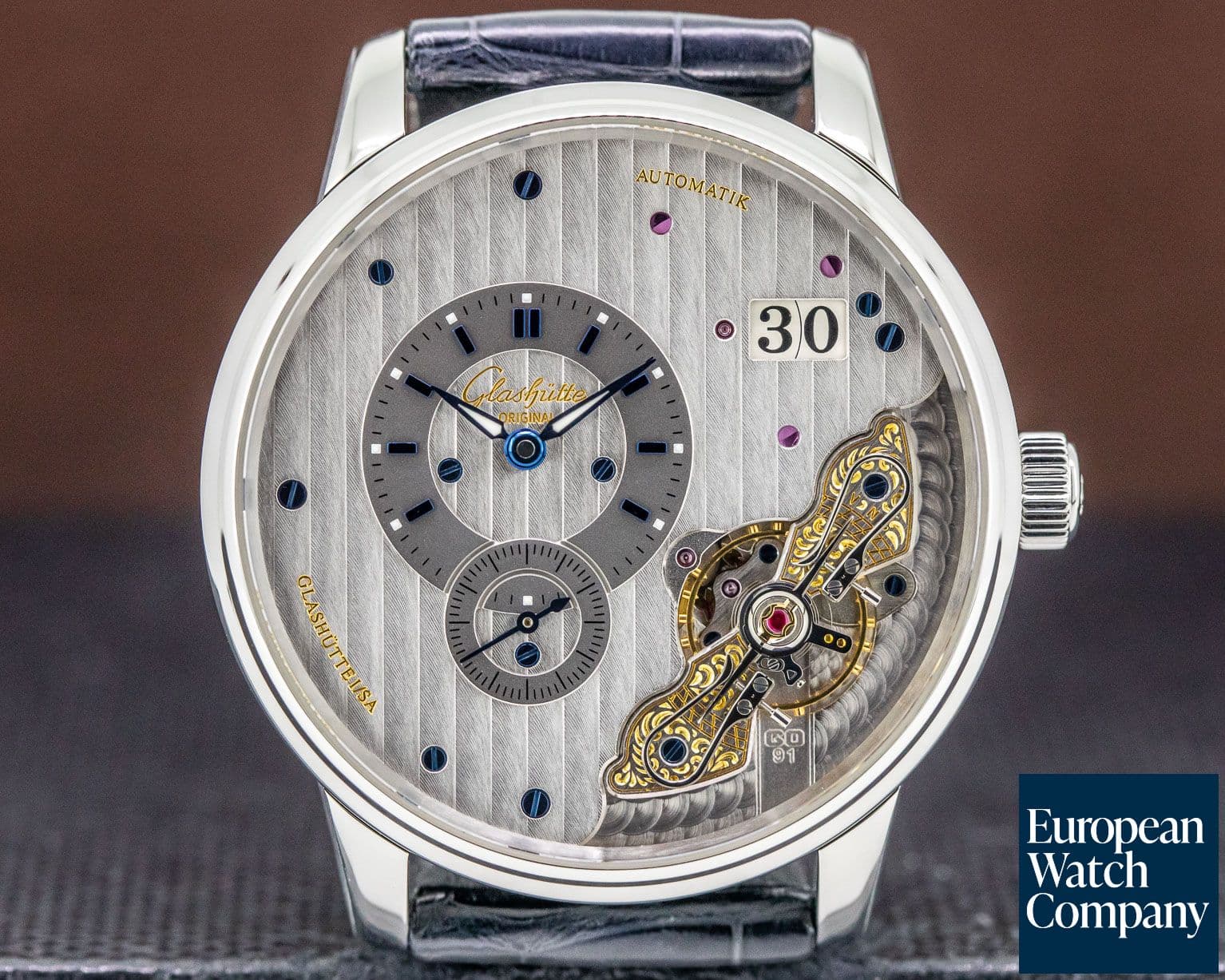 Image of Glashutte Original PanoMaticInverse SS Silver Dial 