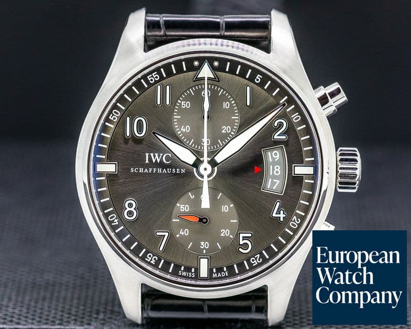 Image of IWC Pilot Spitfire Chronograph SS Grey Dial 