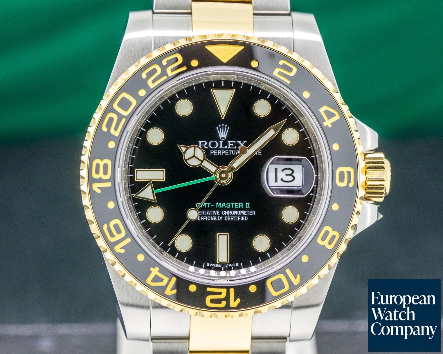 Image of Rolex GMT Master II  SS / 18K Yellow Gold Black Dial 