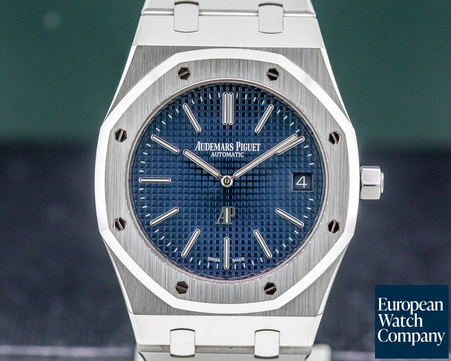 Image of Audemars Piguet Royal Oak Extra Thin Blue Dial SS 15202ST 
