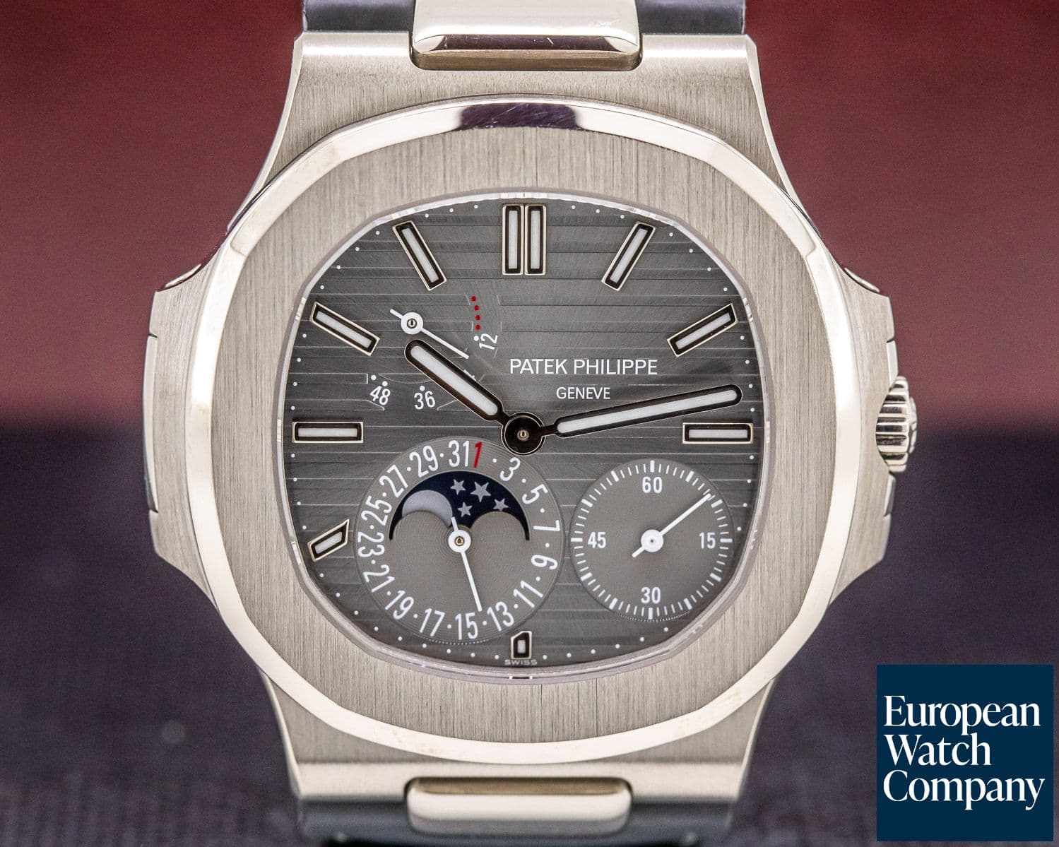 Image of Patek Philippe Nautilus Power Reserve Moonphase 18K White Gold 