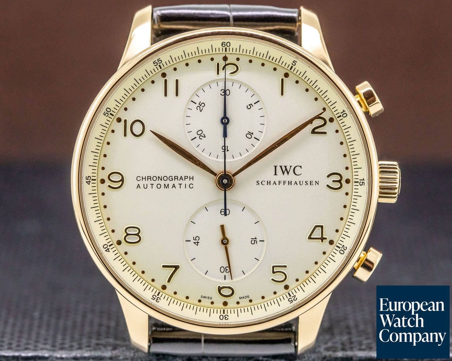Image of IWC Portugieser Chronograph 18K Rose Gold / Silver Dial  