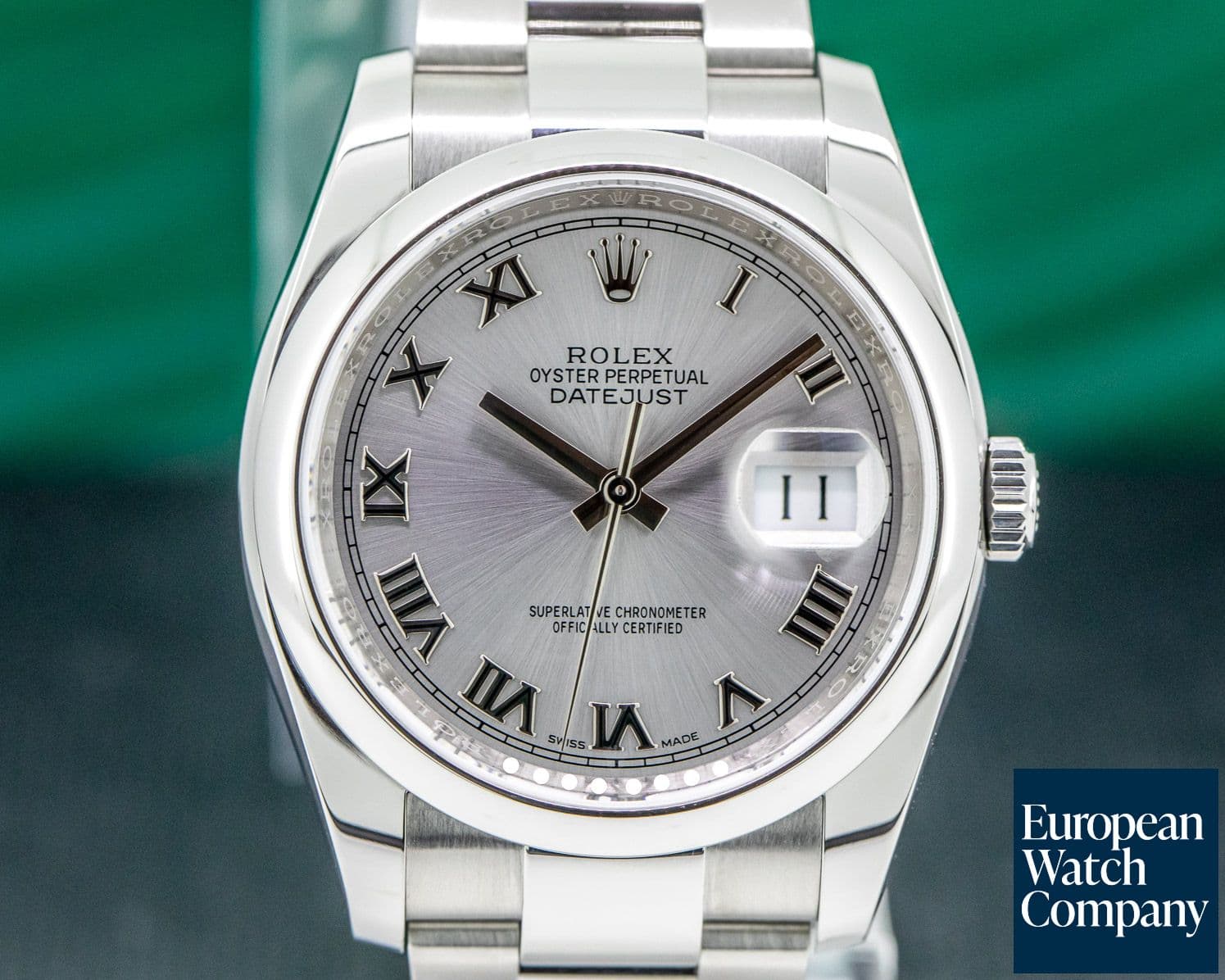 Image of Rolex Datejust Rhodium Roman Silver Dial
 