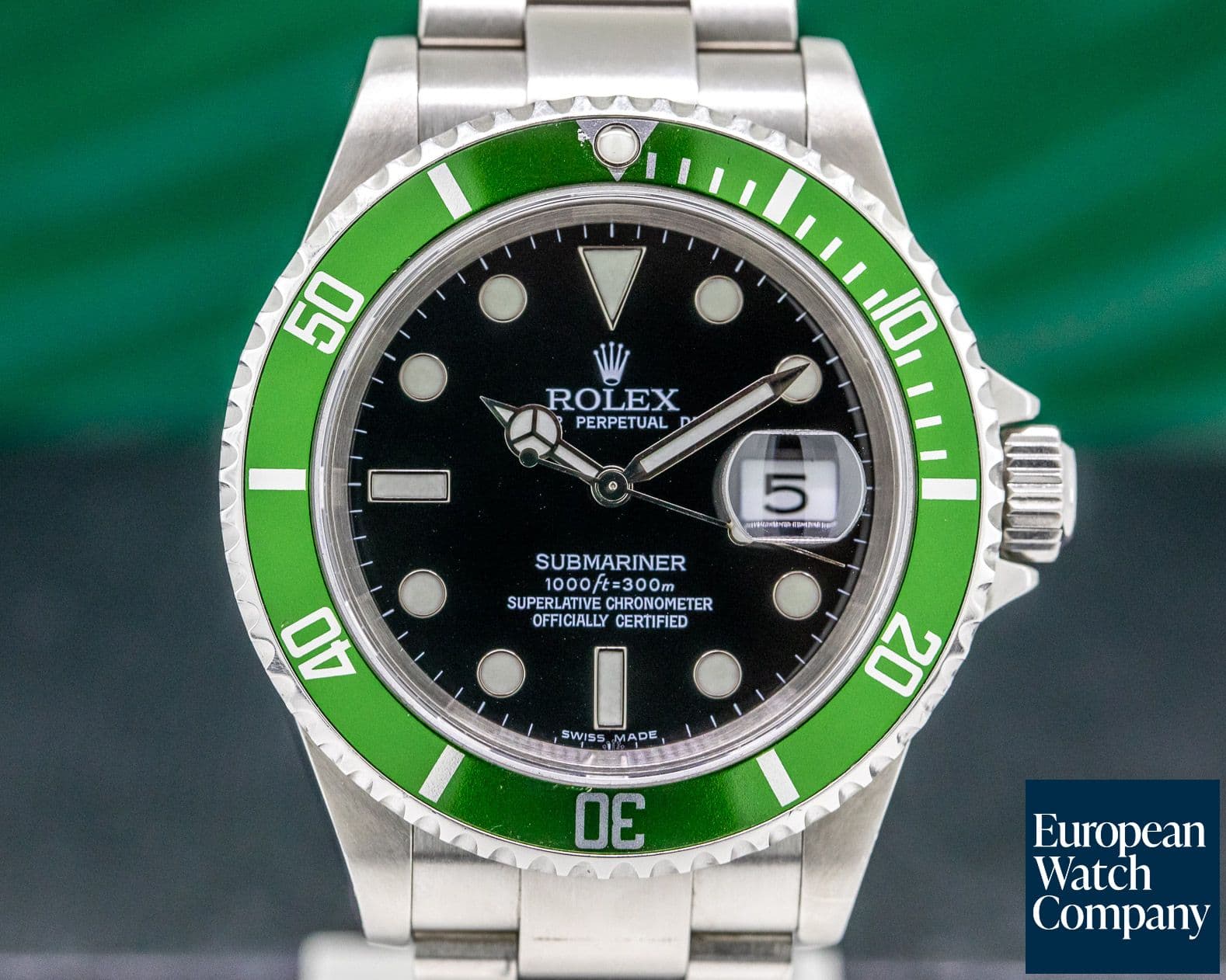 Image of Rolex Submariner 50th Anniversary SS Green Bezel FULL SET
