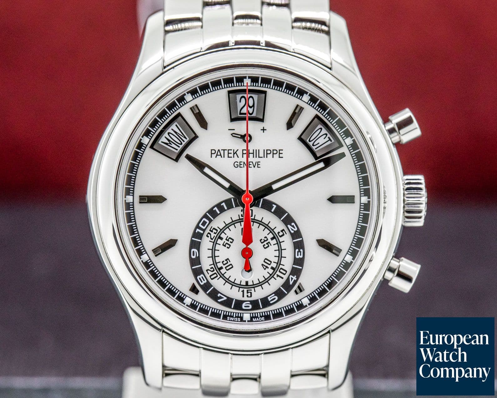Image of Patek Philippe Annual Calendar 5960 Chronograph SS Silver Dial FULL SET 