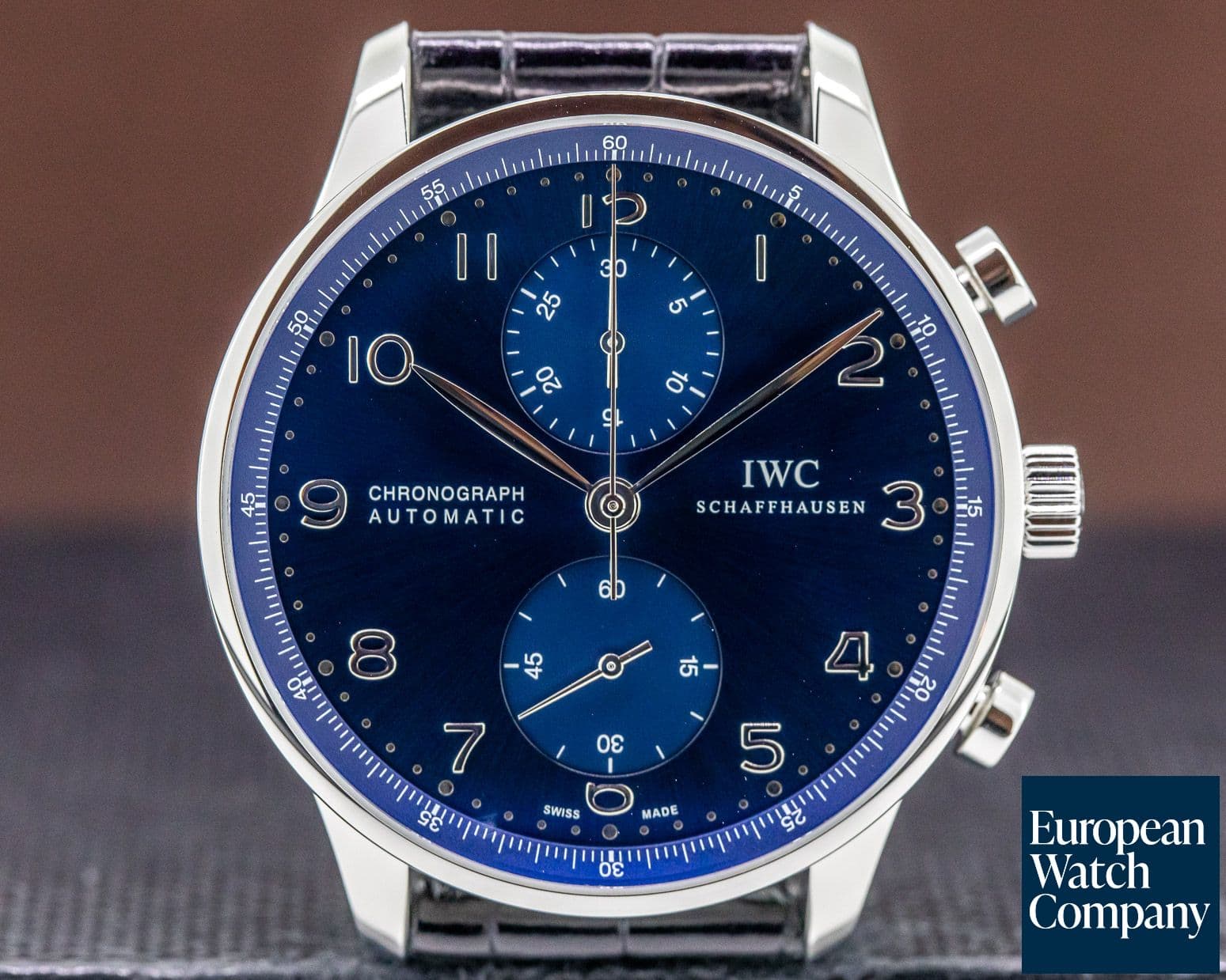 Image of IWC Portuguese Chronograph SS Blue Dial
