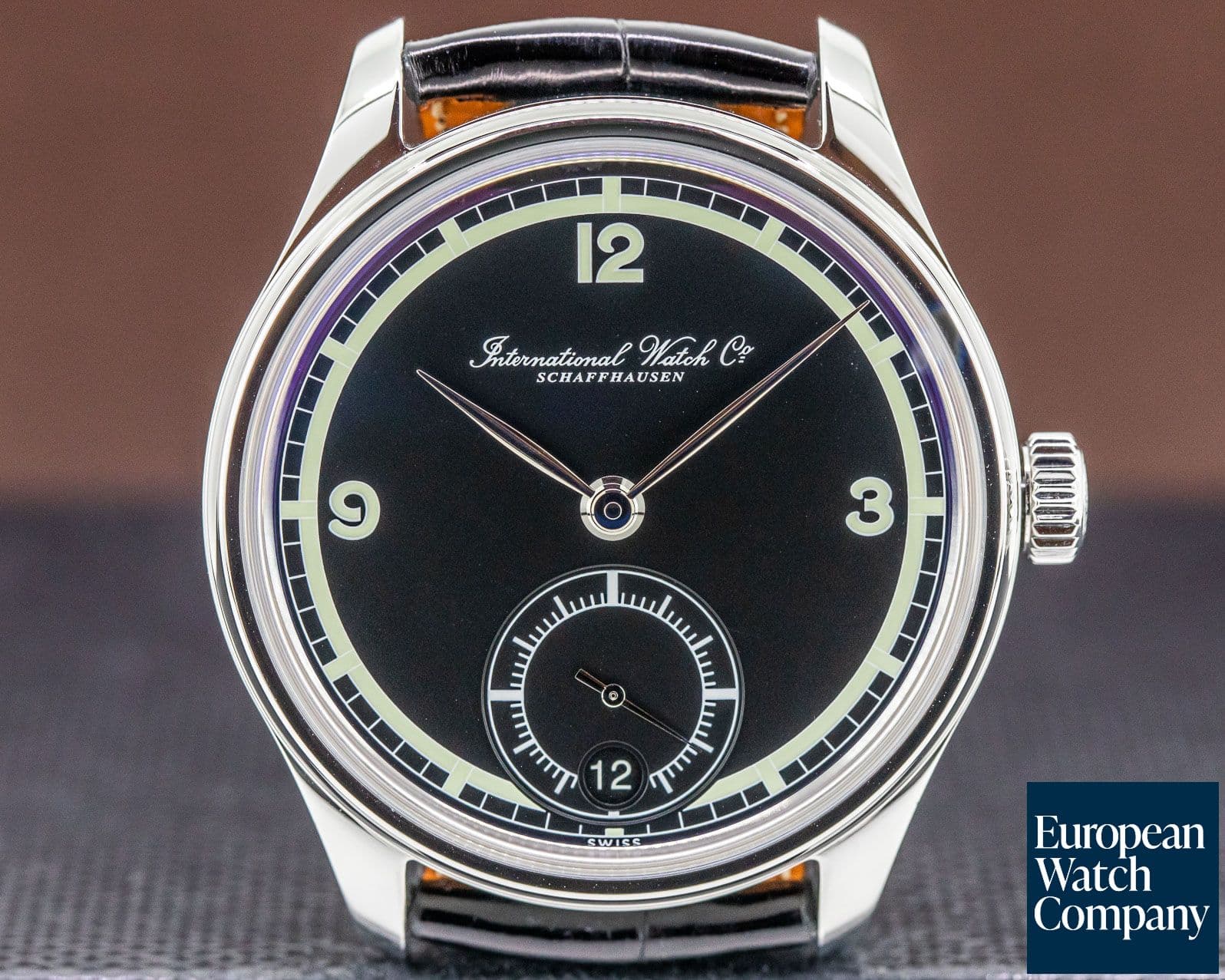 Image of IWC Portuguese Hand Wound Eight Days SS / Black Dial 75th Anniversary