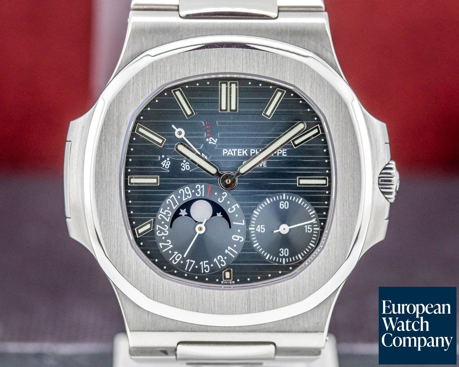 Image of Patek Philippe Jumbo Nautilus Moonphase Power Reserve SS 