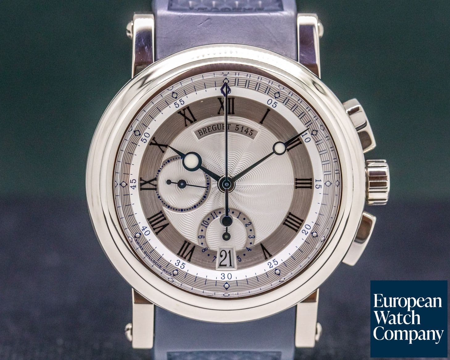 Image of Breguet Marine Chronograph 18K White Gold / Rubber