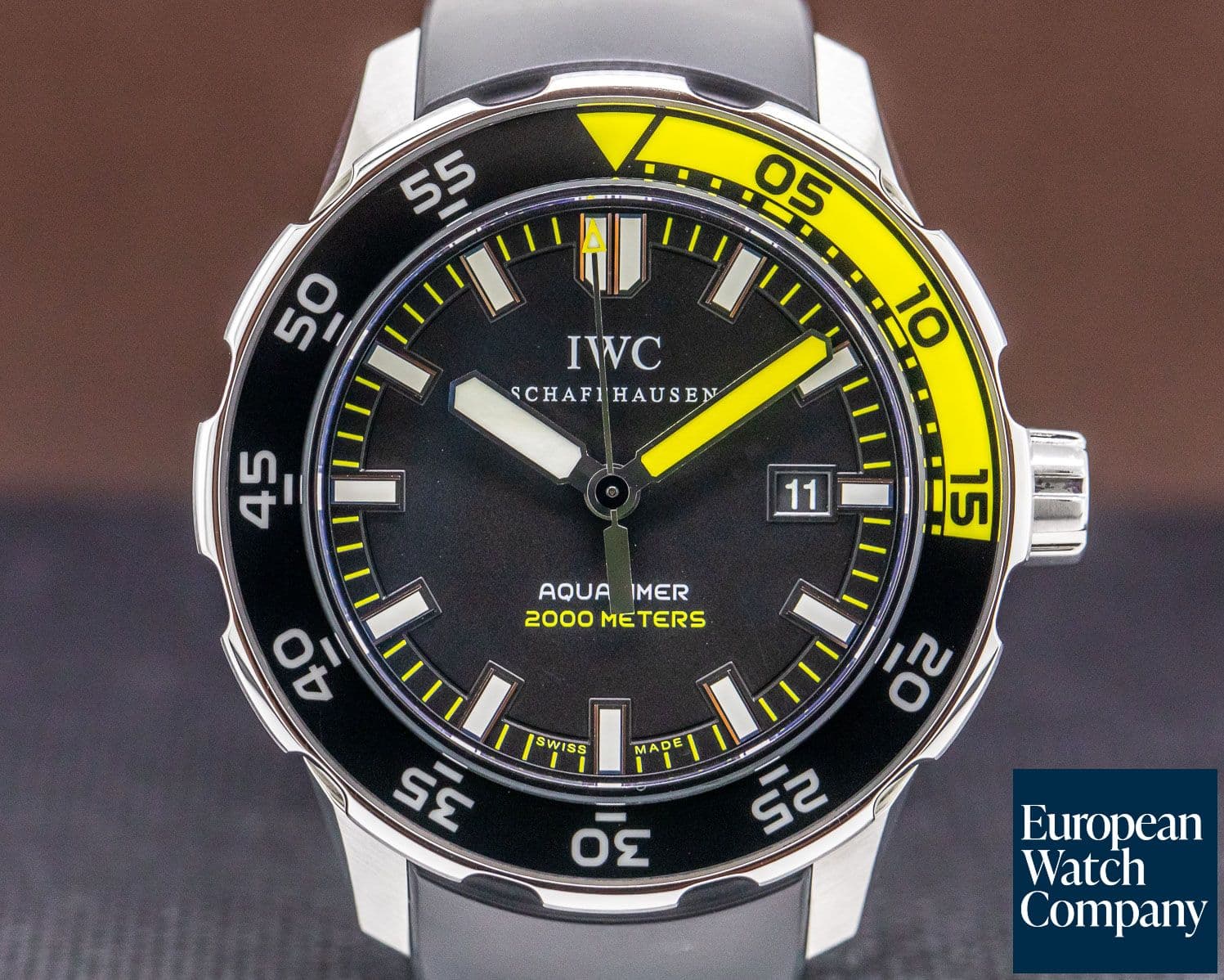 Image of IWC Aquatimer 2000 Black Dial SS / Rubber