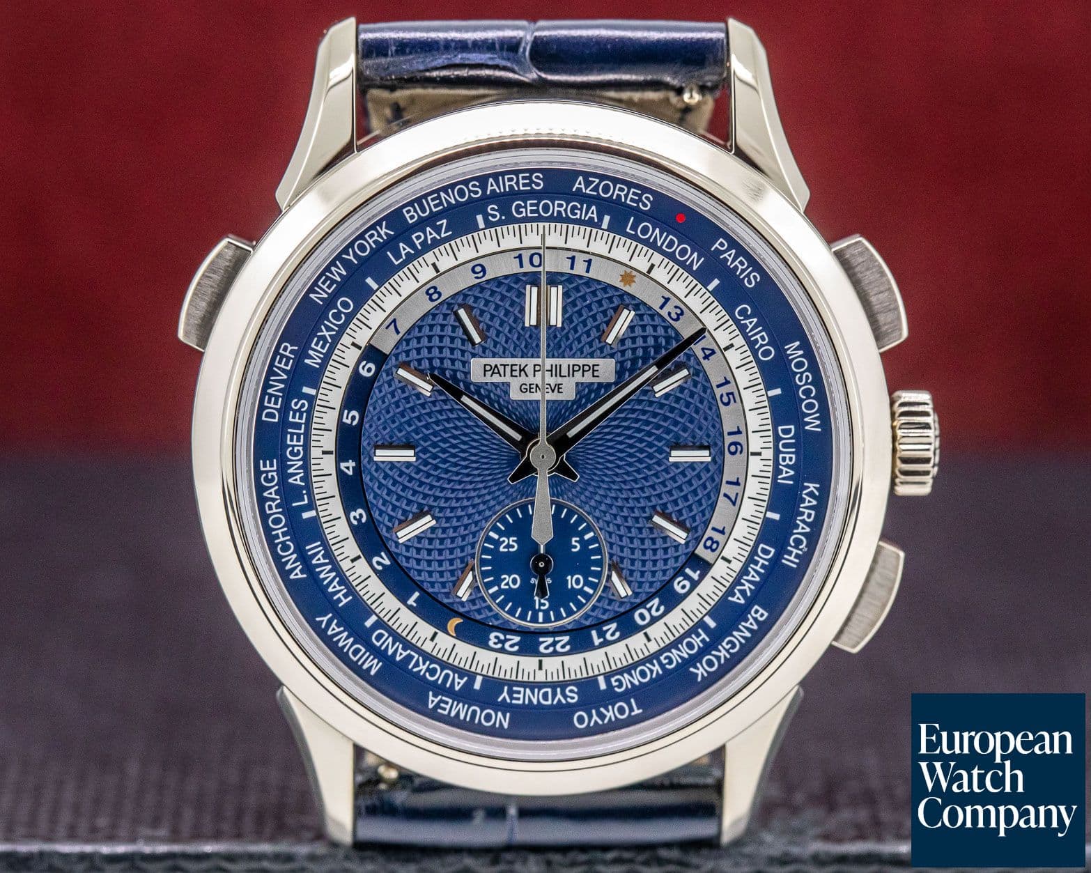 Image of Patek Philippe World Time Chronograph 18k White Gold 