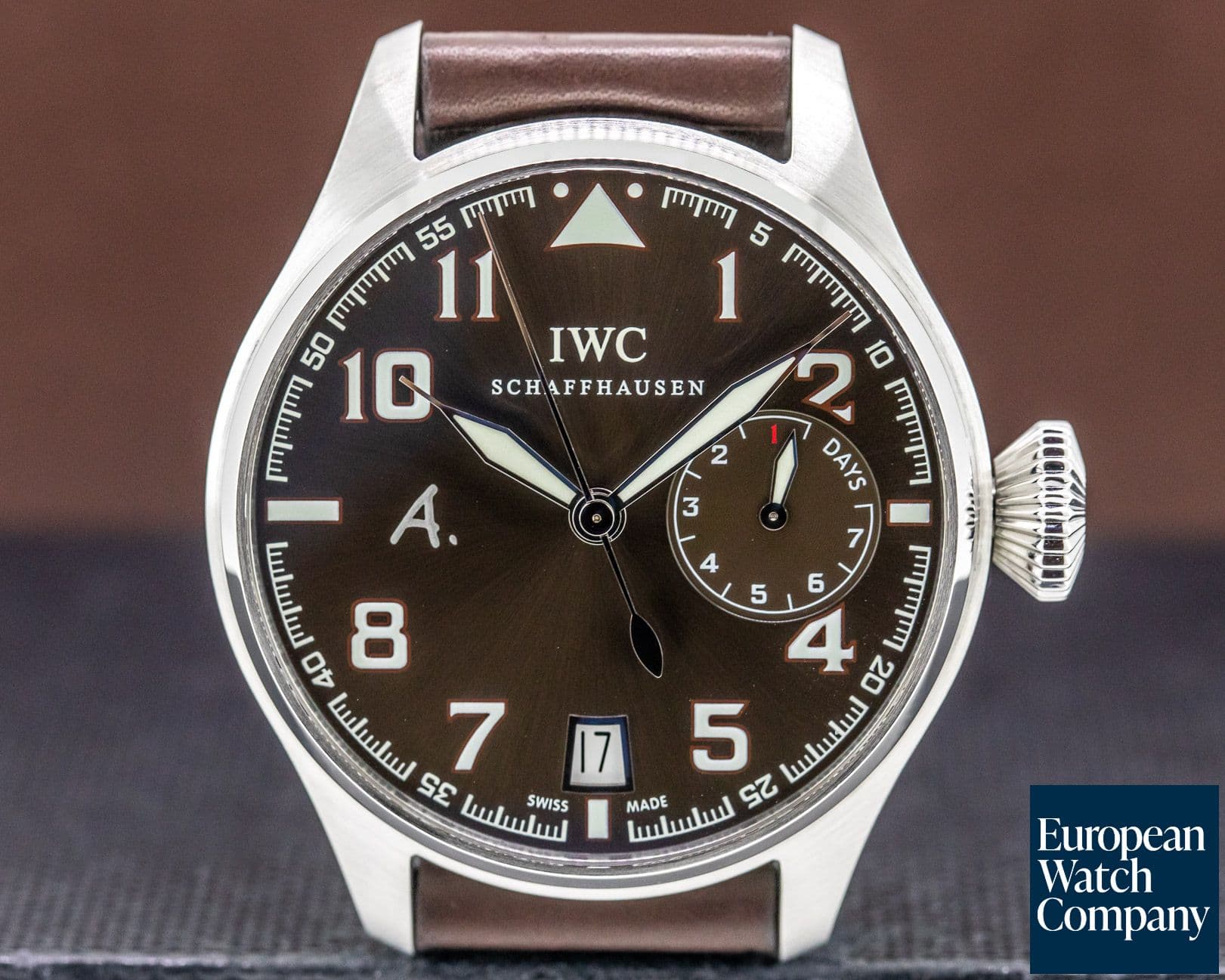 Image of IWC Big Pilot Antoine De Saint Exupery Limited Edition Brown Dial
