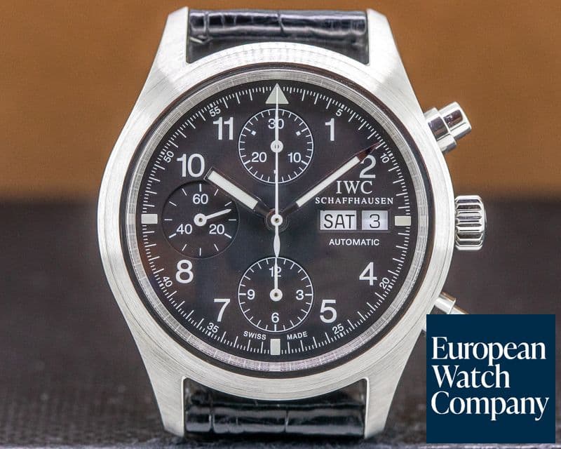 Image of IWC Pilot Chronograph SS Black Dial