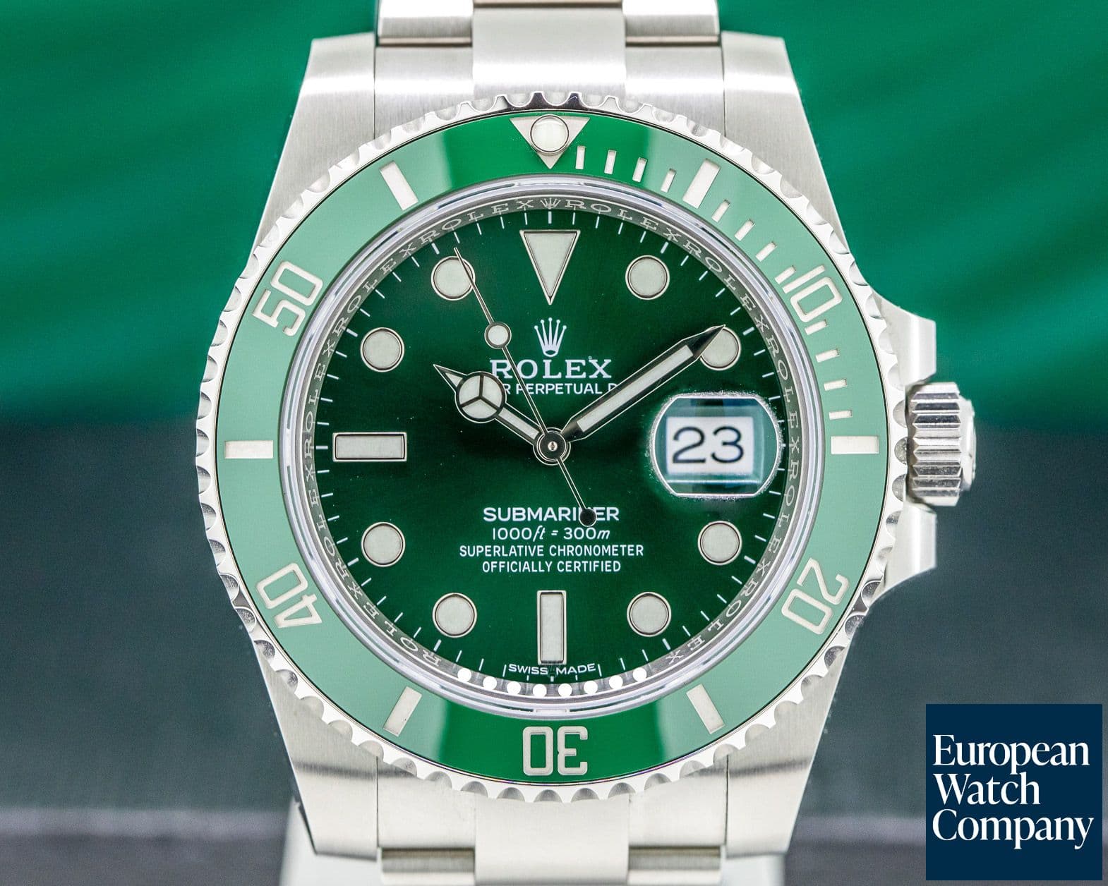 Image of Rolex Submariner Green Ceramic Bezel Green Dial SS 2019