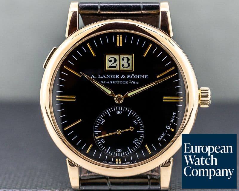Image of A. Lange and Sohne Langematik Big Date "Sax-O-Mat" Black Dial 18K Rose Gold