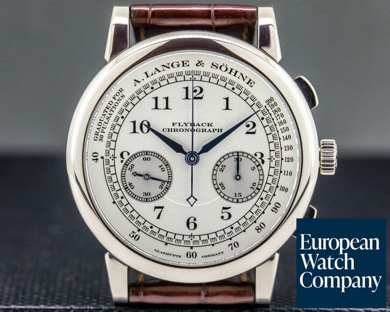 Image of A. Lange and Sohne 1815 Flyback Chronograph Silver Dial 18K White Gold 