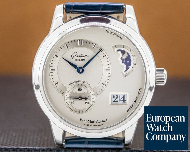 Image of Glashutte Original PanoMaticLunar SS Silver Dial 