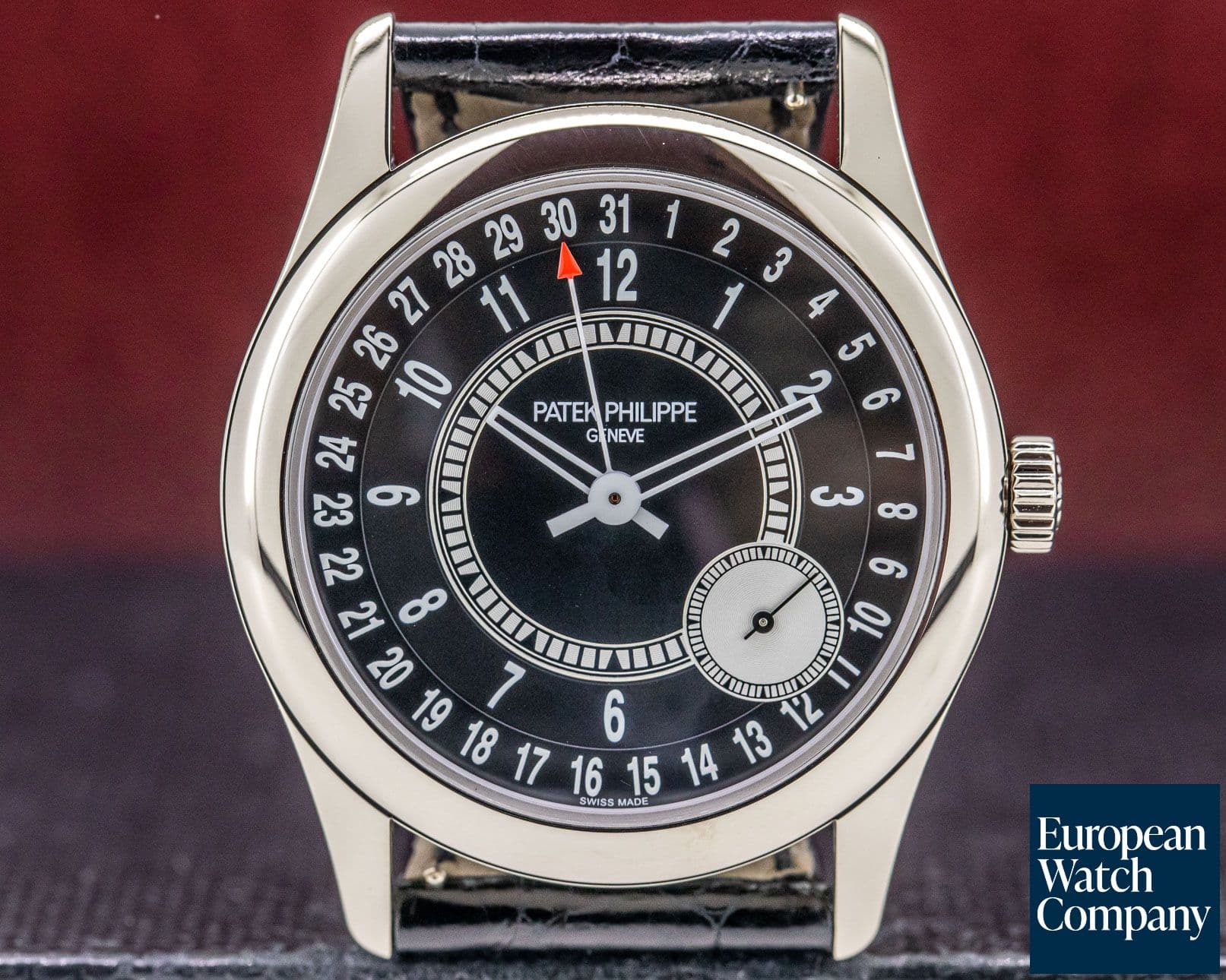 Image of Patek Philippe Calatrava Black Dial 18K White Gold / Deployant