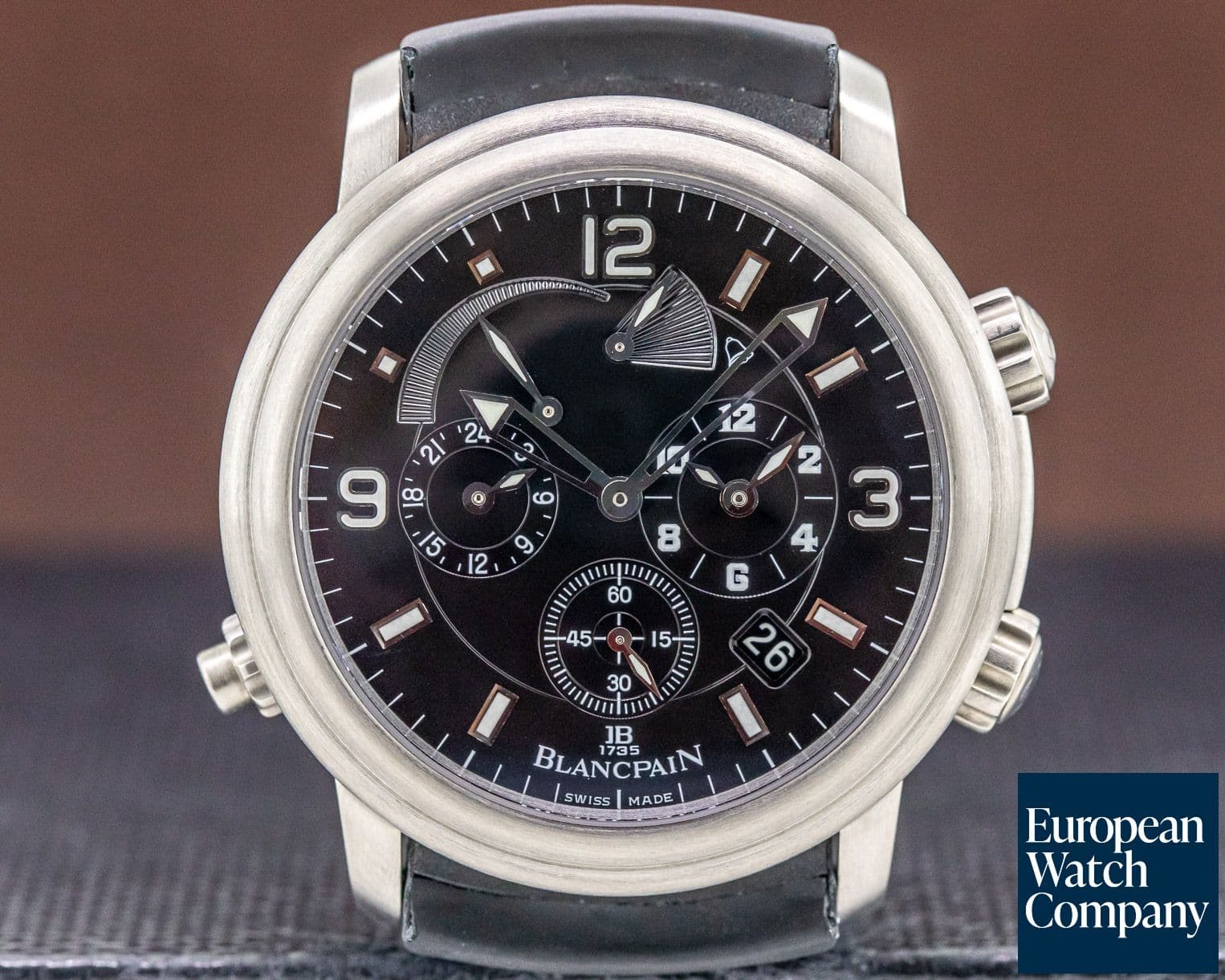 Image of Blancpain Leman Alarm GMT Titanium / Strap
