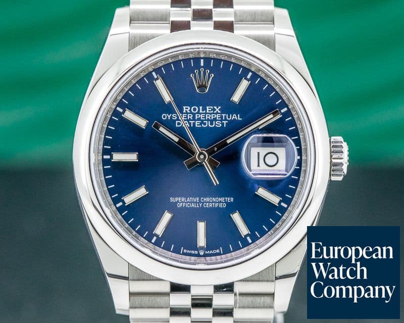 Image of Rolex Datejust Blue Stick Dial / Jubilee Bracelet