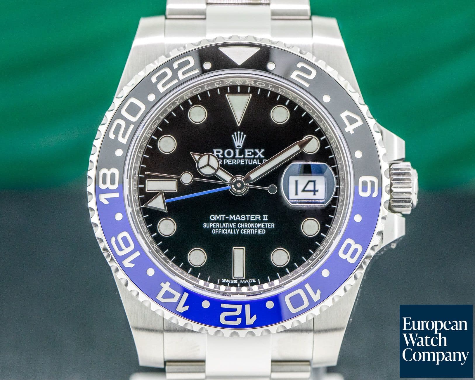 Image of Rolex GMT Master II Ceramic Black & Blue "Batman" SS UNWORN 