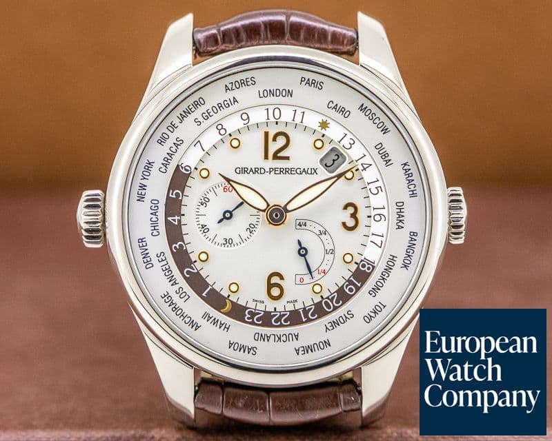 Image of Girard Perregaux World Time WW.TC Power Reserve Silver Dial / White Gold
