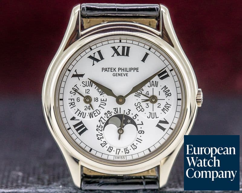Image of Patek Philippe Perpetual Calendar White Dial Roman 18K White Gold RARE