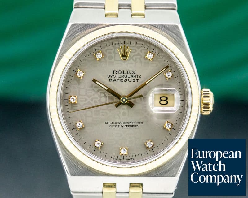 Image of Rolex Oyster Quartz Slate Dial Diamond Markers 18k / SS