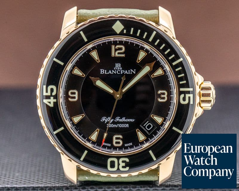 Image of Blancpain Fifty Fathoms 18K Rose Gold / Kevlar 
