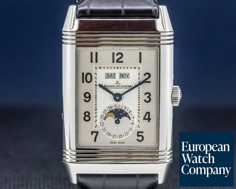 Image of Jaeger LeCoultre Reverso Grande Calendar SS Silver Dial 